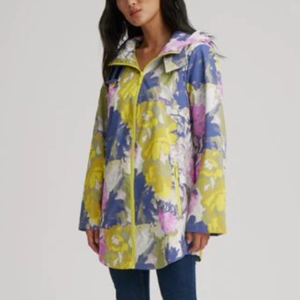 Nikki Jones Packable Floral Raincoat